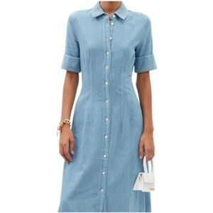 Blue Staud Joan Denim Dress